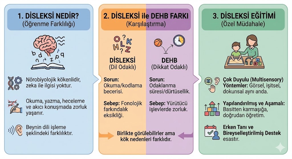 Disleksi Nedir? Dikkat Eksikliği ile Farkı ve Disleksi Eğitimi